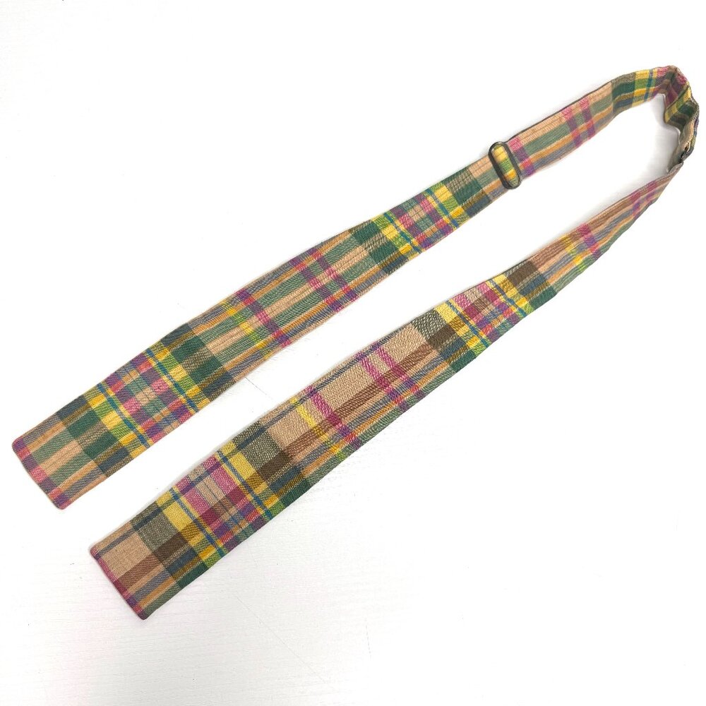 Robert Talbott Designer Cotton Plaid Adjustable 1… - image 1
